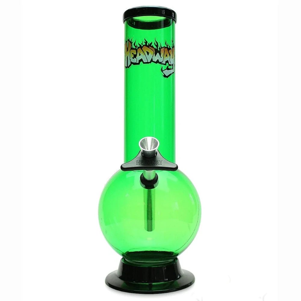 Fat Buddha Glass Bong Green 12 Inch Bubble Plastic Bong