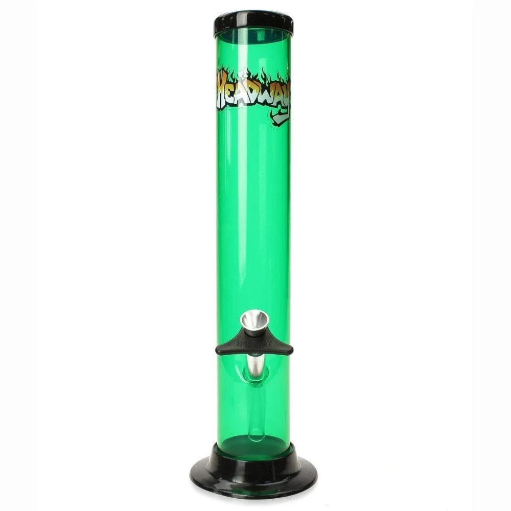 Fat Buddha Glass Bong Green 12 Inch Plastic Straight Bong