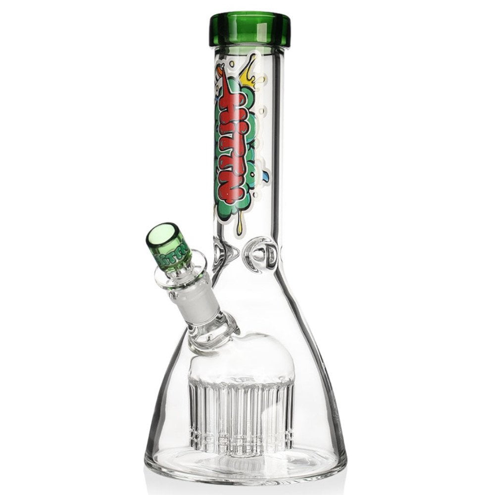 HITTN Bong Green 18 Arm Tree Beaker Bong