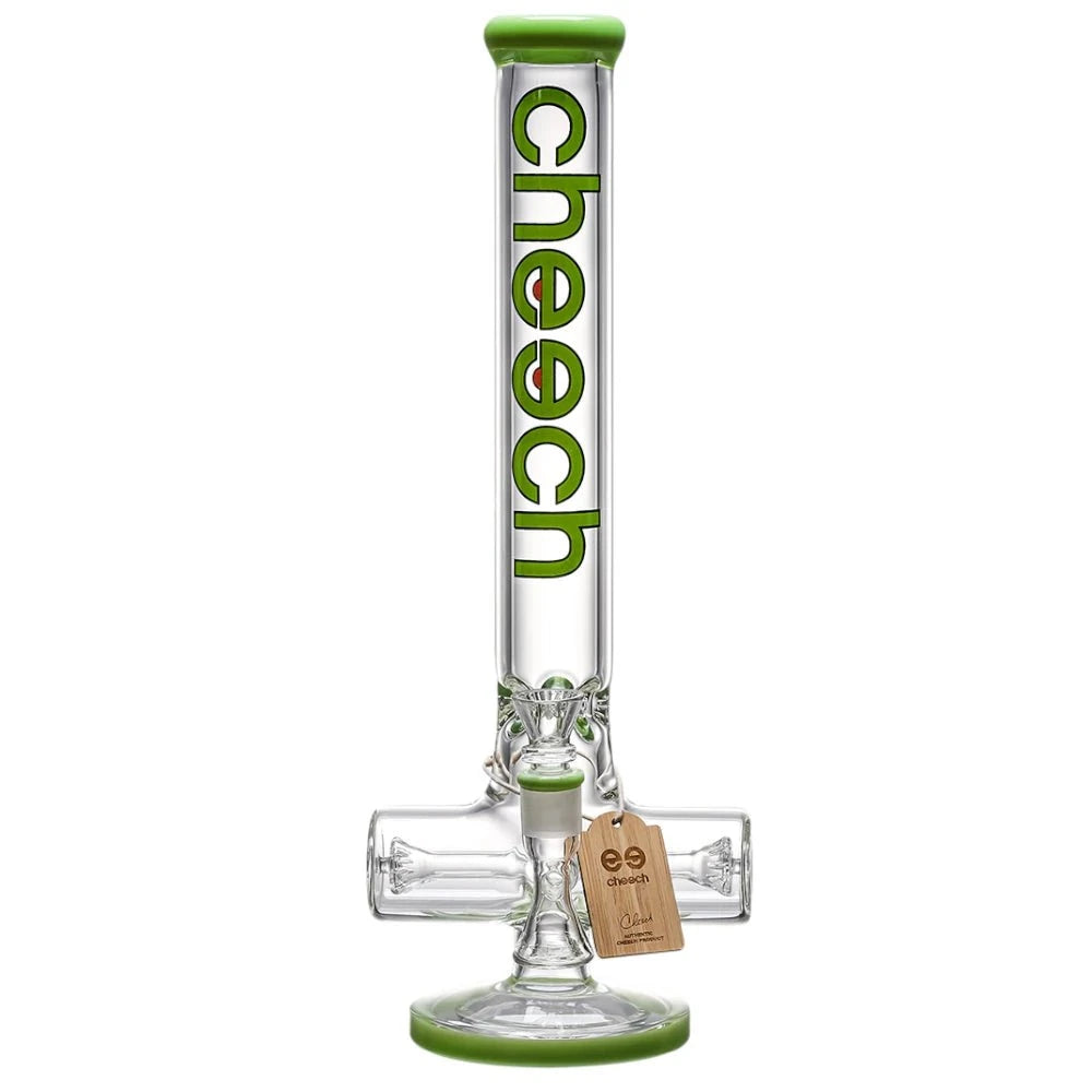 Cheech Glass Bong Green 7mm Inline Perc Bong