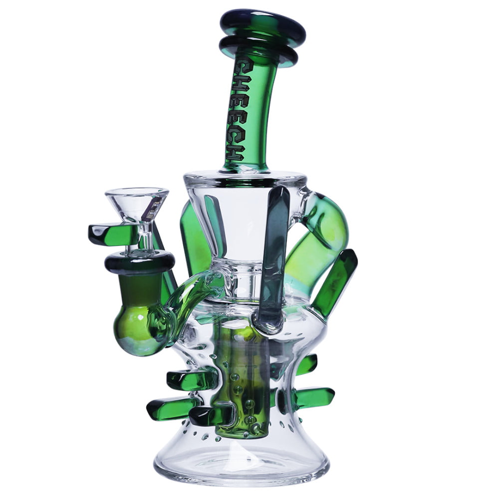 Cheech Glass Bong Green 8in Spiky Bong