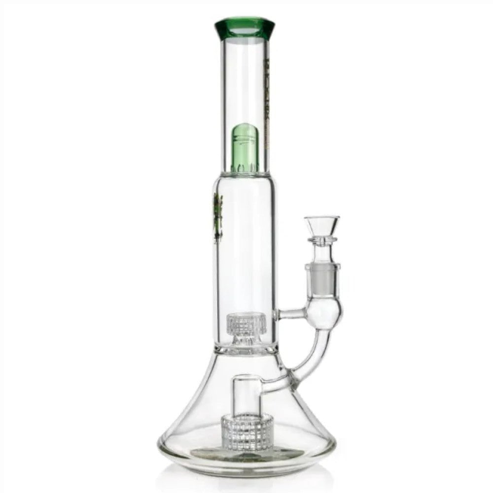 Fat Buddha Glass Bong Green Matrix Beaker Water Pipe