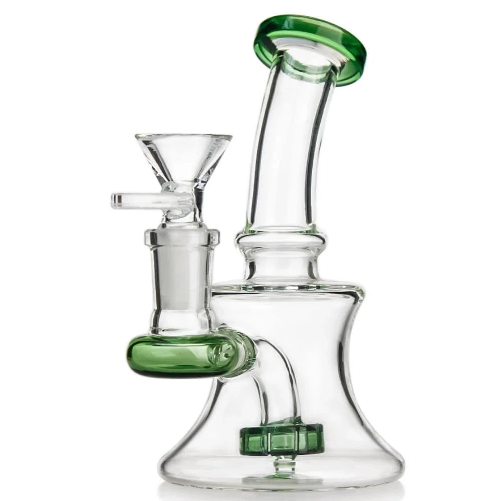 Fat Buddha Glass Bong Green Showerhead Mini Bong