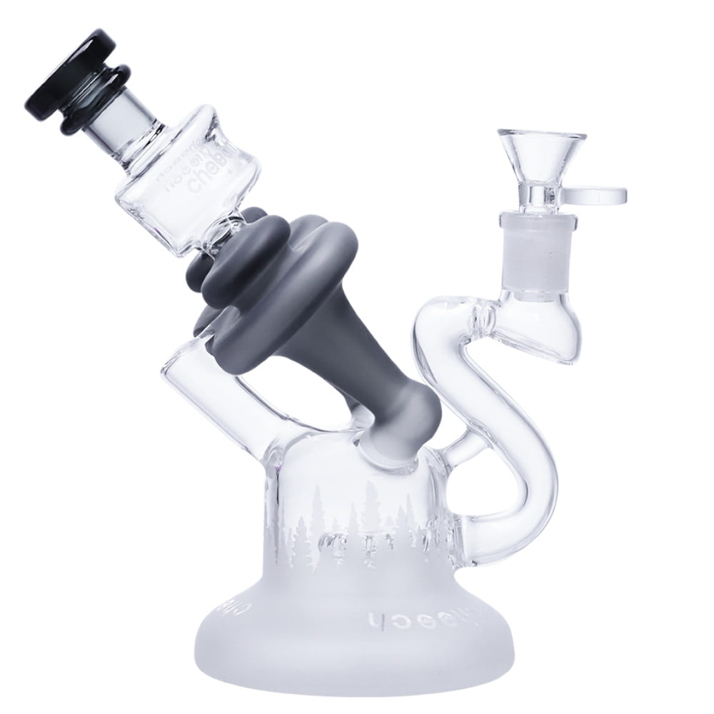 Cheech Glass Bong Matte Mushroom Recycler Bong