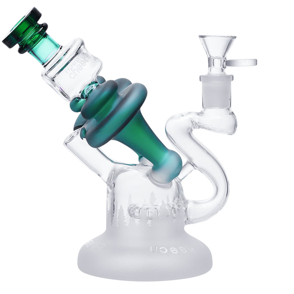 Cheech Glass Bong Matte Mushroom Recycler Bong