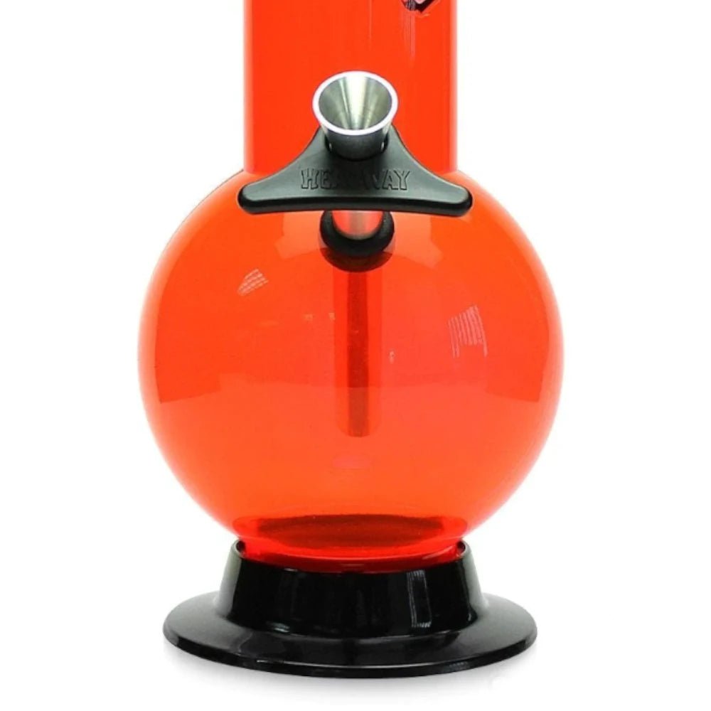 Fat Buddha Glass Bong Orange 8 Inch Bubble Plastic Bpong