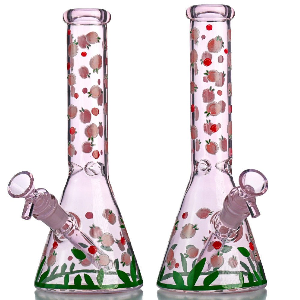 Fat Buddha Glass Bong Peach Beaker Bong