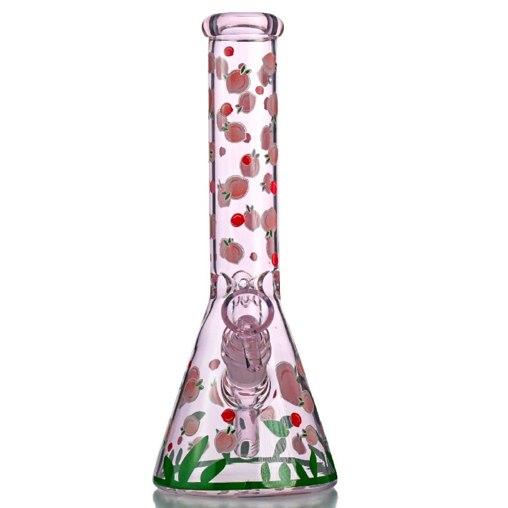 Fat Buddha Glass Bong Peach Beaker Bong