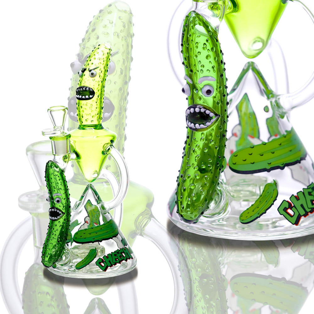 Cheech Glass Bong Pickle Recycler Bong