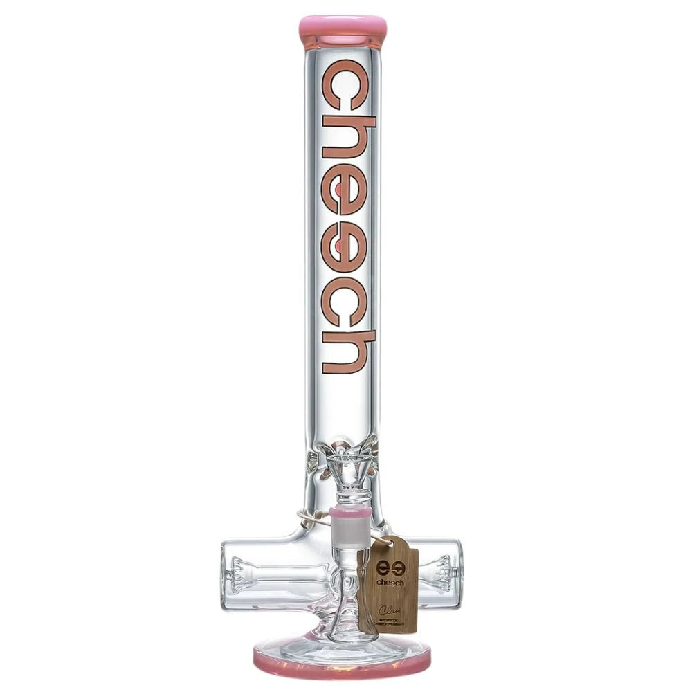 Cheech Glass Bong Pink 7mm Inline Perc Bong