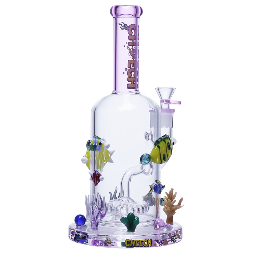Cheech Glass Bong Pink Aquarium Bong