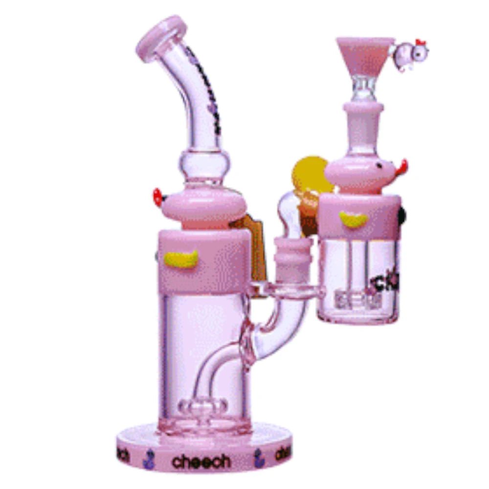 Cheech Glass Bong Pink Cool Duck Water Pipe