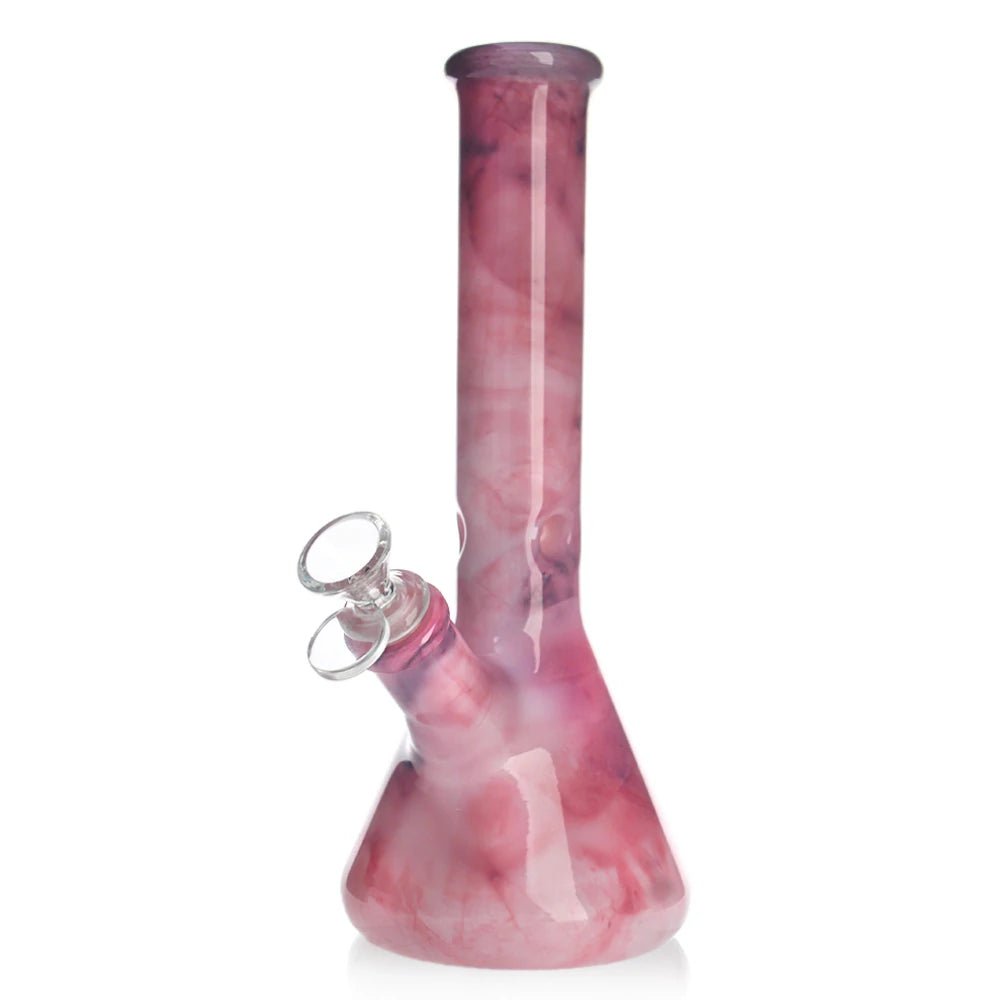 Fat Buddha Glass Bong Pink Cosmic Swirl Beaker Bong