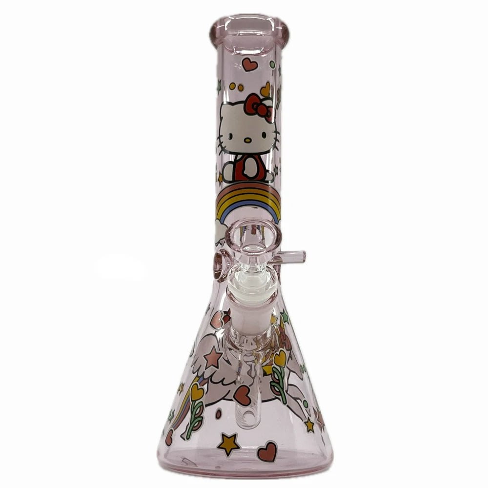 Fat Buddha Glass Bong Pink Hello Kitty Bong