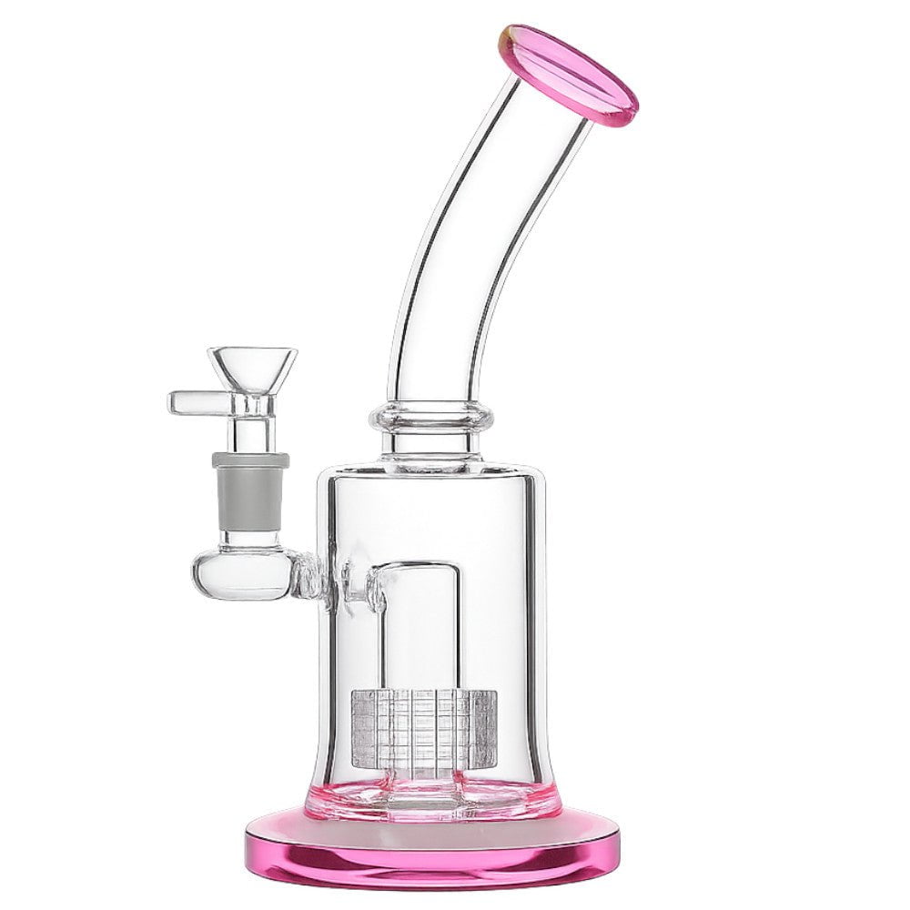 Fat Buddha Glass Bong Pink Matrix Lean Back Bong