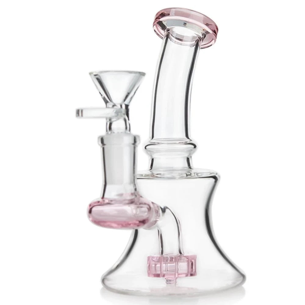 Fat Buddha Glass Bong Pink Showerhead Mini Bong