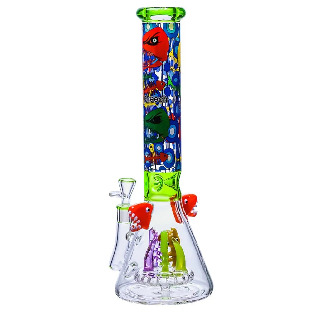 Cheech Glass Bong Pirhanna Beaker Bong