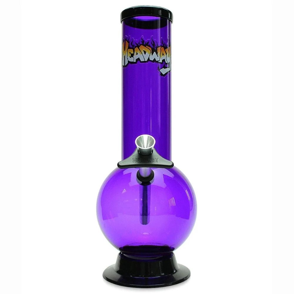 Fat Buddha Glass Bong Purple 12 Inch Bubble Plastic Bong