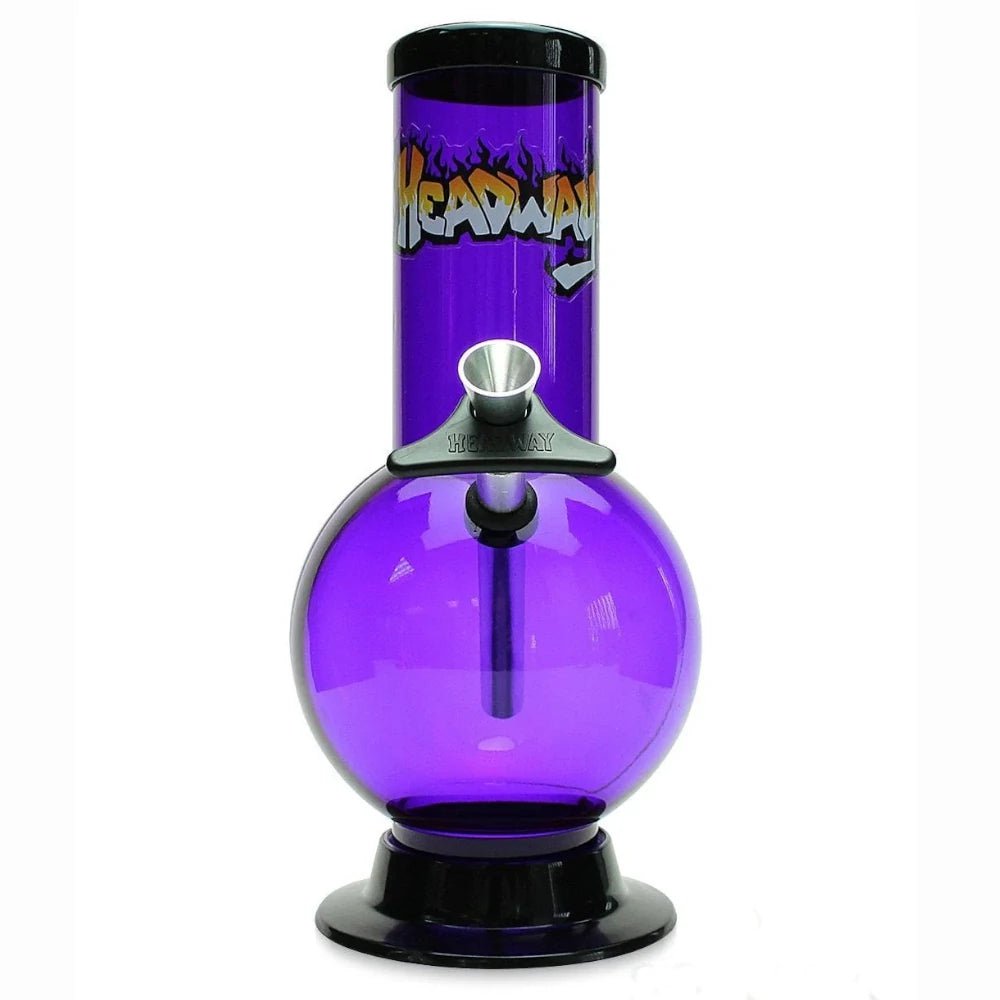 Fat Buddha Glass Bong Purple 8 Inch Bubble Plastic Bpong