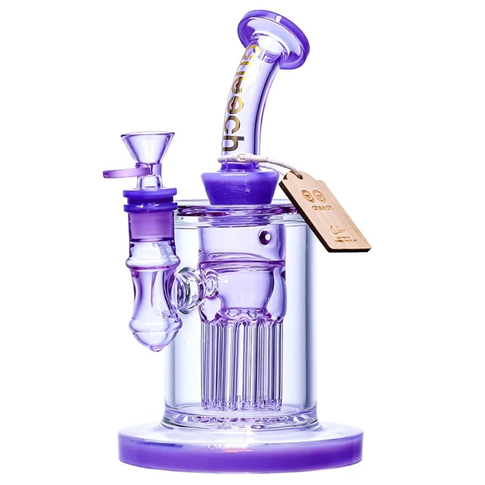 Cheech Glass Bong Purple Clear View Water Pipe