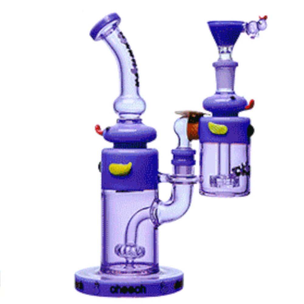 Cheech Glass Bong Purple Cool Duck Water Pipe