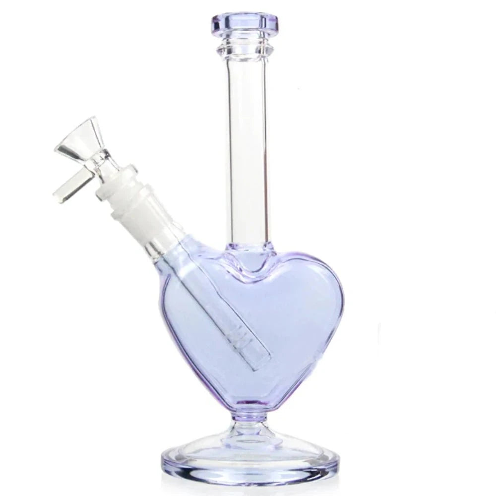 Fat Buddha Glass Bong Purple Heart Bong