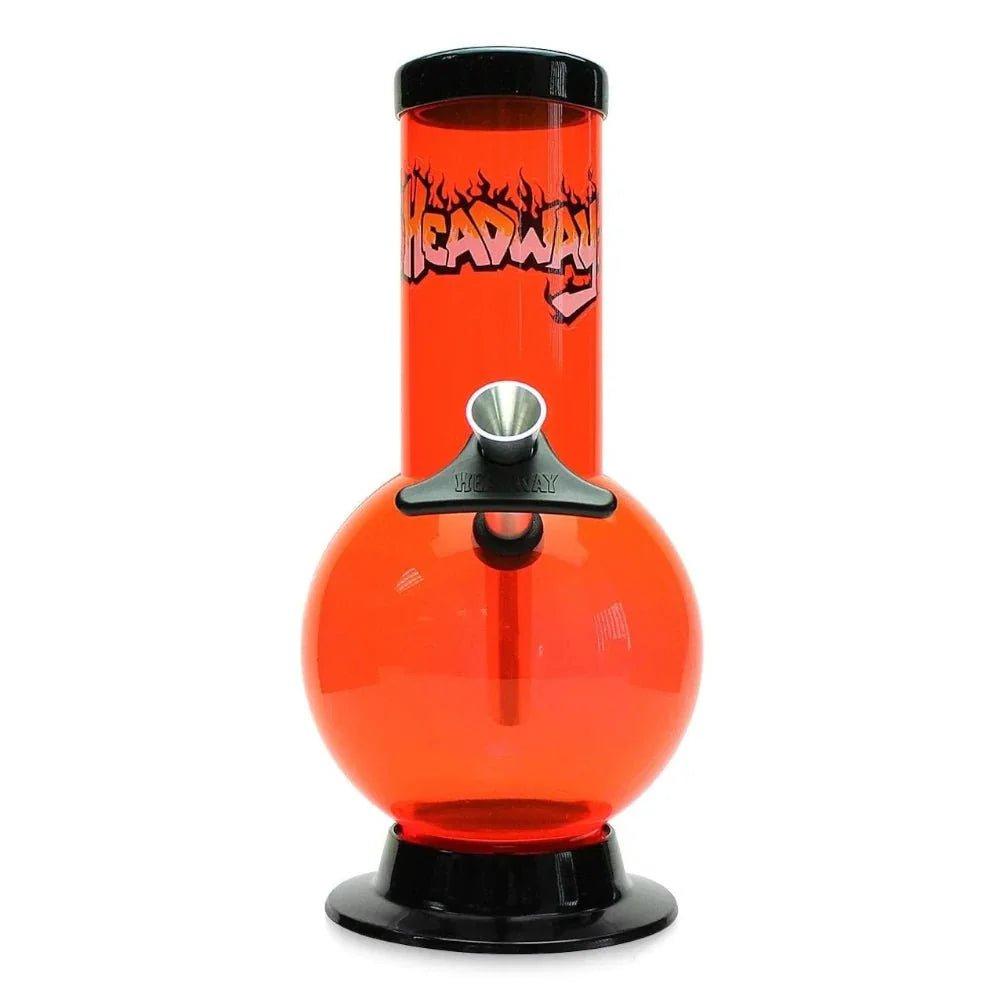 Fat Buddha Glass Bong Red 12 Inch Bubble Plastic Bong