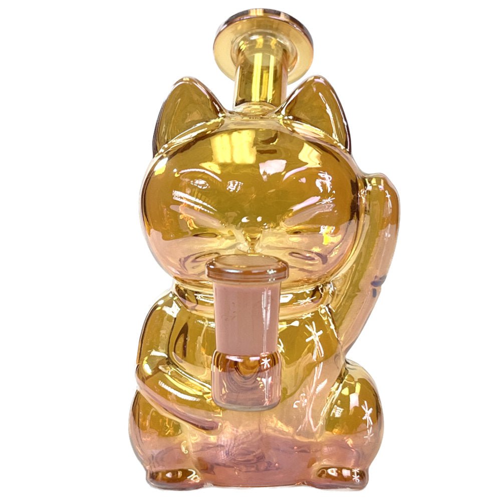 Fat Buddha Glass Bong Red Fortune Cat Bong