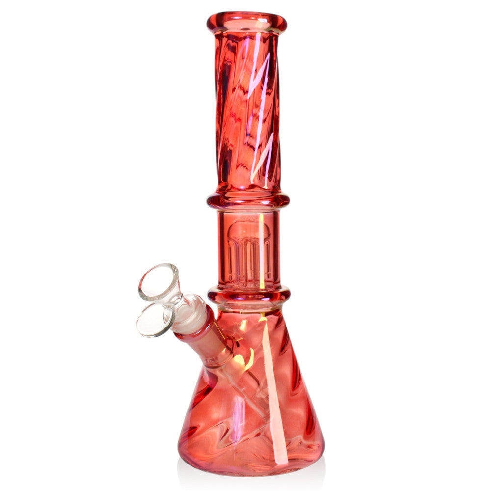 Fat Buddha Glass Bong Red Halograph Beaker Bong