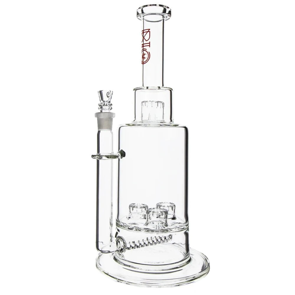 Biohazard Bong Red Inline Triple Updome Bong