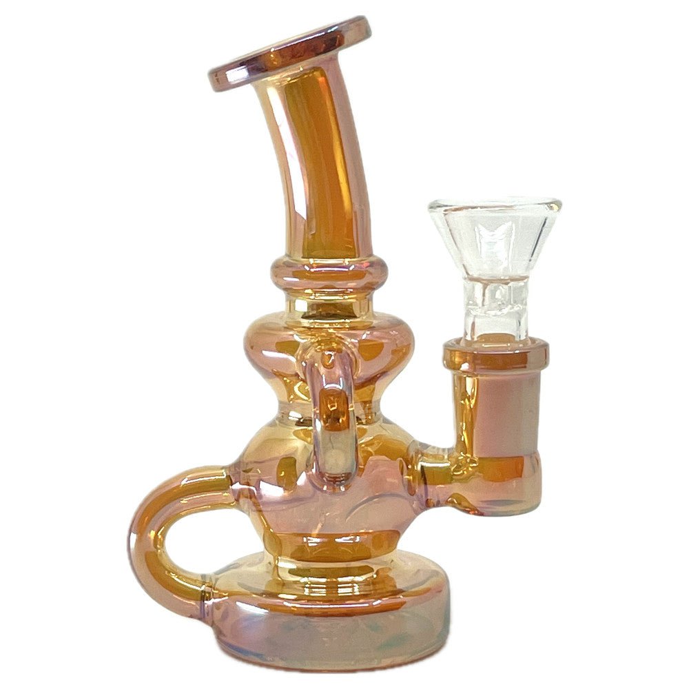 Fat Buddha Glass Bong Red Mini Electro Recycler Bong