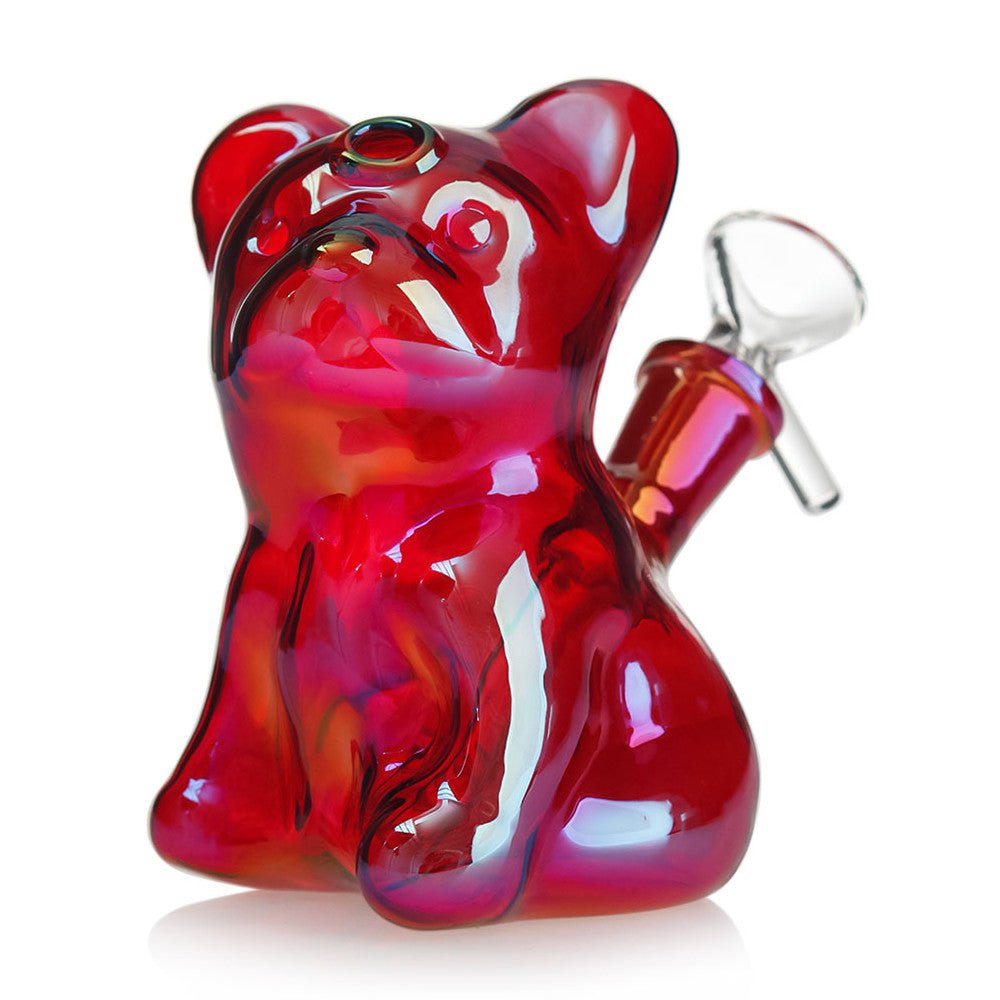 Fat Buddha Glass Bong Red Puppy Dog Bong