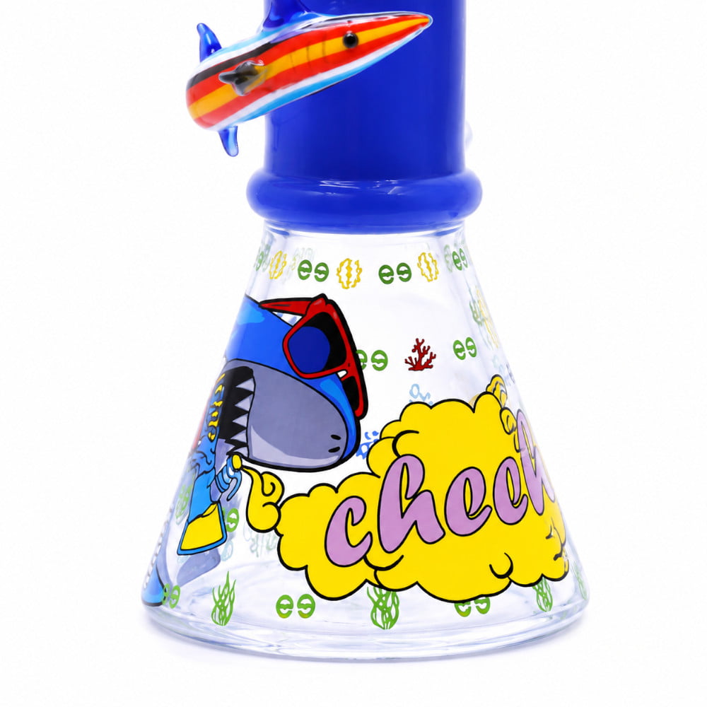 Cheech Glass Bong Sharknado Beaker Bong