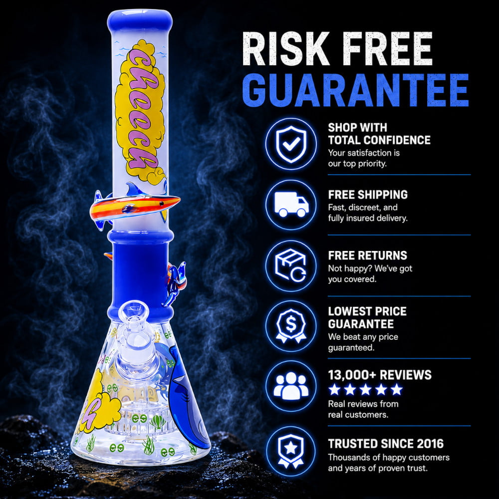Cheech Glass Bong Sharknado Beaker Bong
