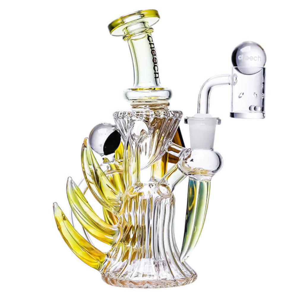 Cheech Glass Bong Silver Mini Scythe Lizard Rig