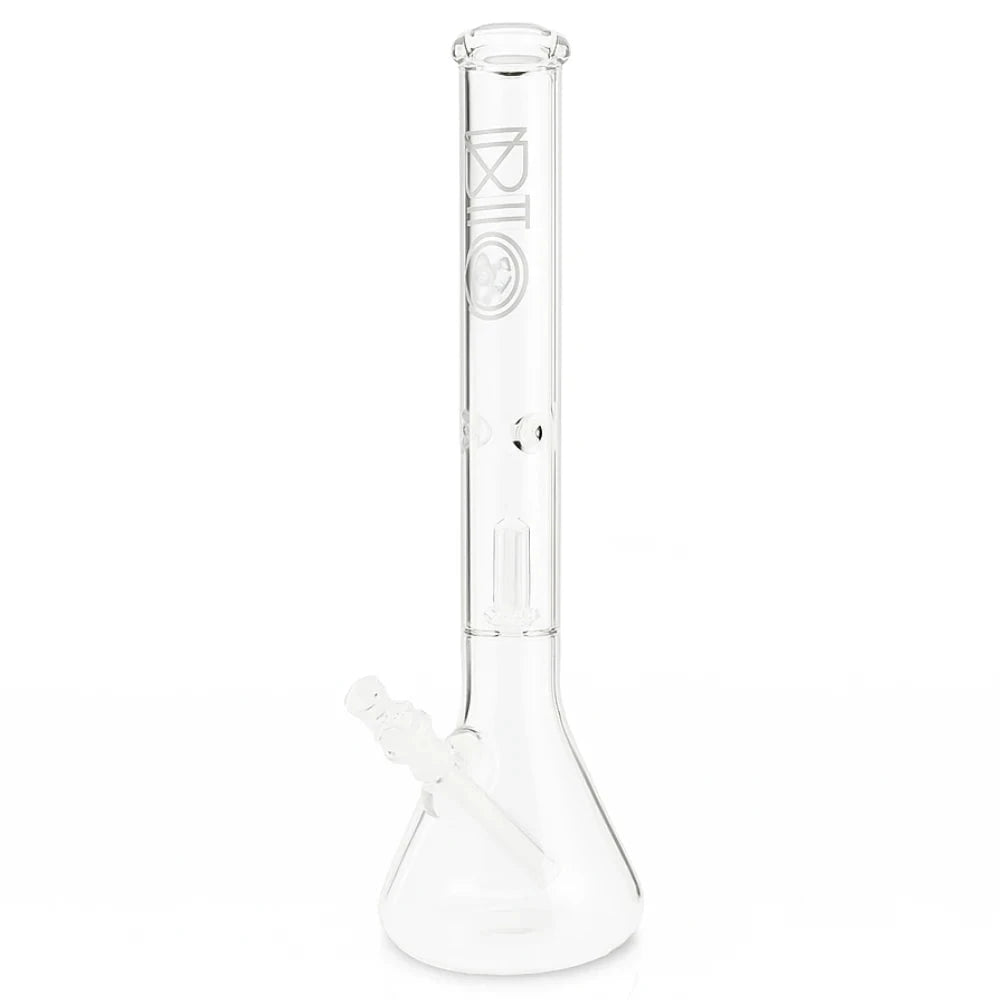 Biohazard Bong Silver Showerhead Beaker Bong