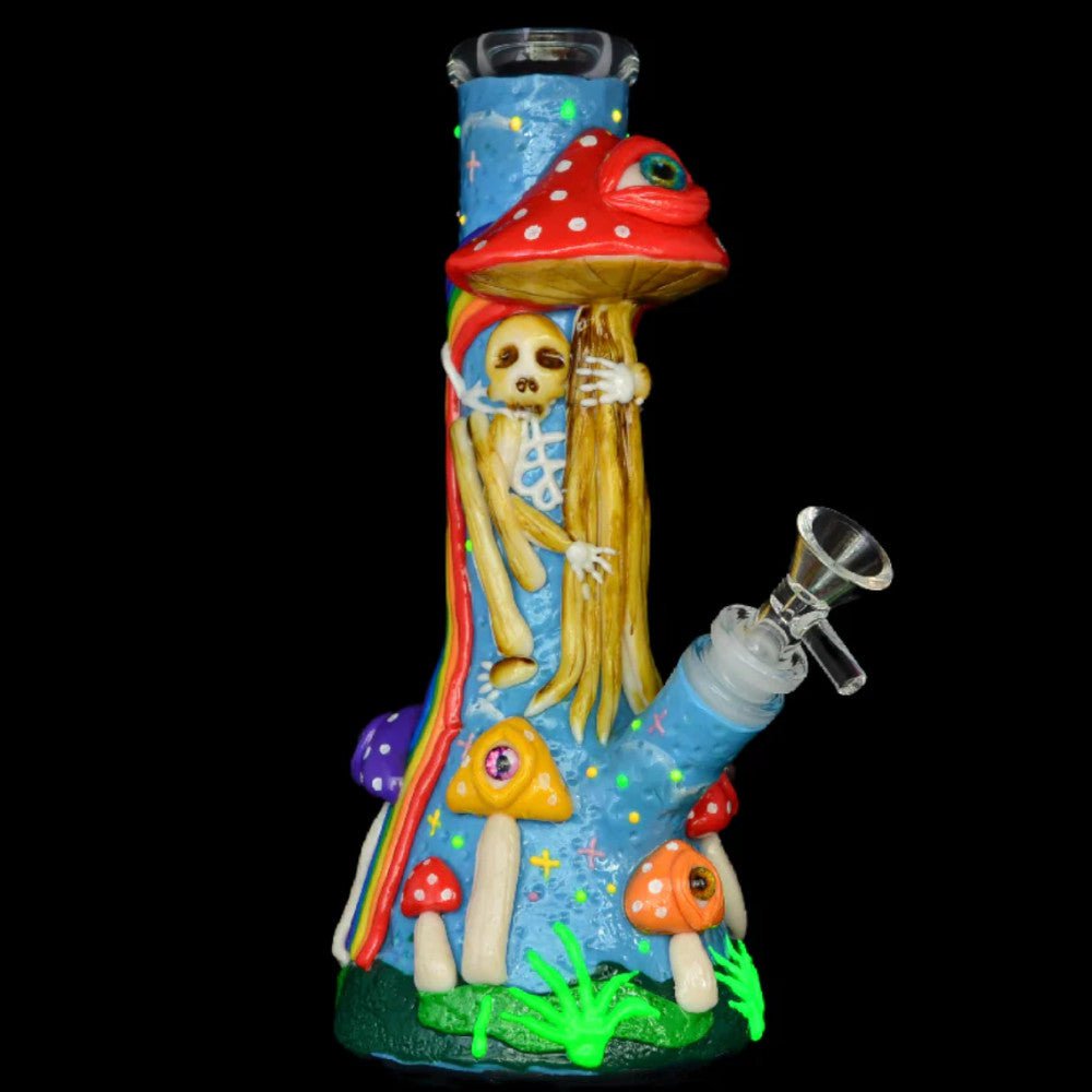 Fat Buddha Glass Bong Skull Mushroom Bong