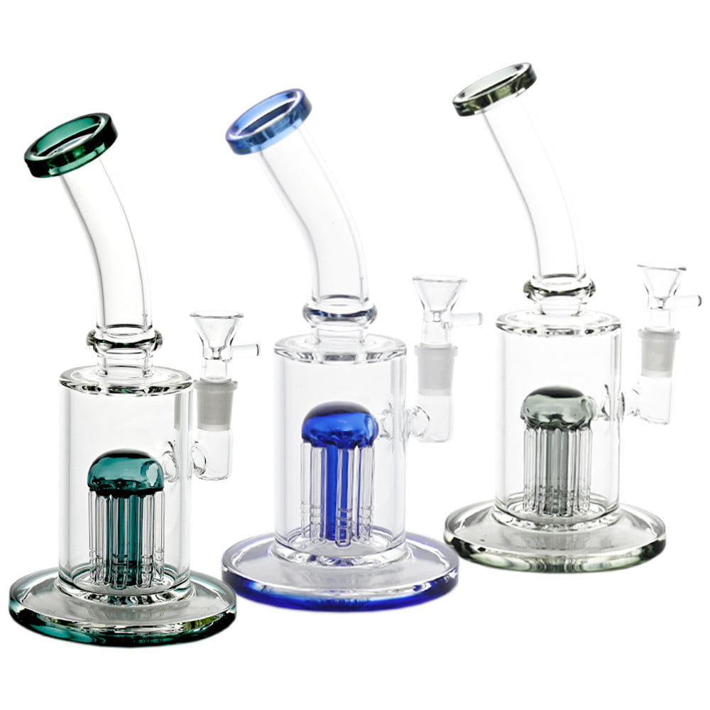 Fat Buddha Glass Bong Tree Perc Lean Back Bong