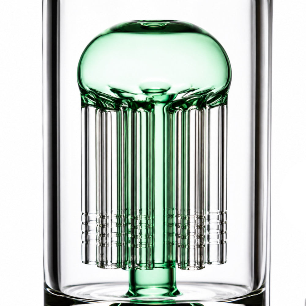 Fat Buddha Glass Bong Triple Tree Perc Bong