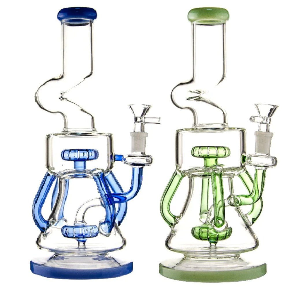 Fat Buddha Glass Bong U Neck Recycler Bong