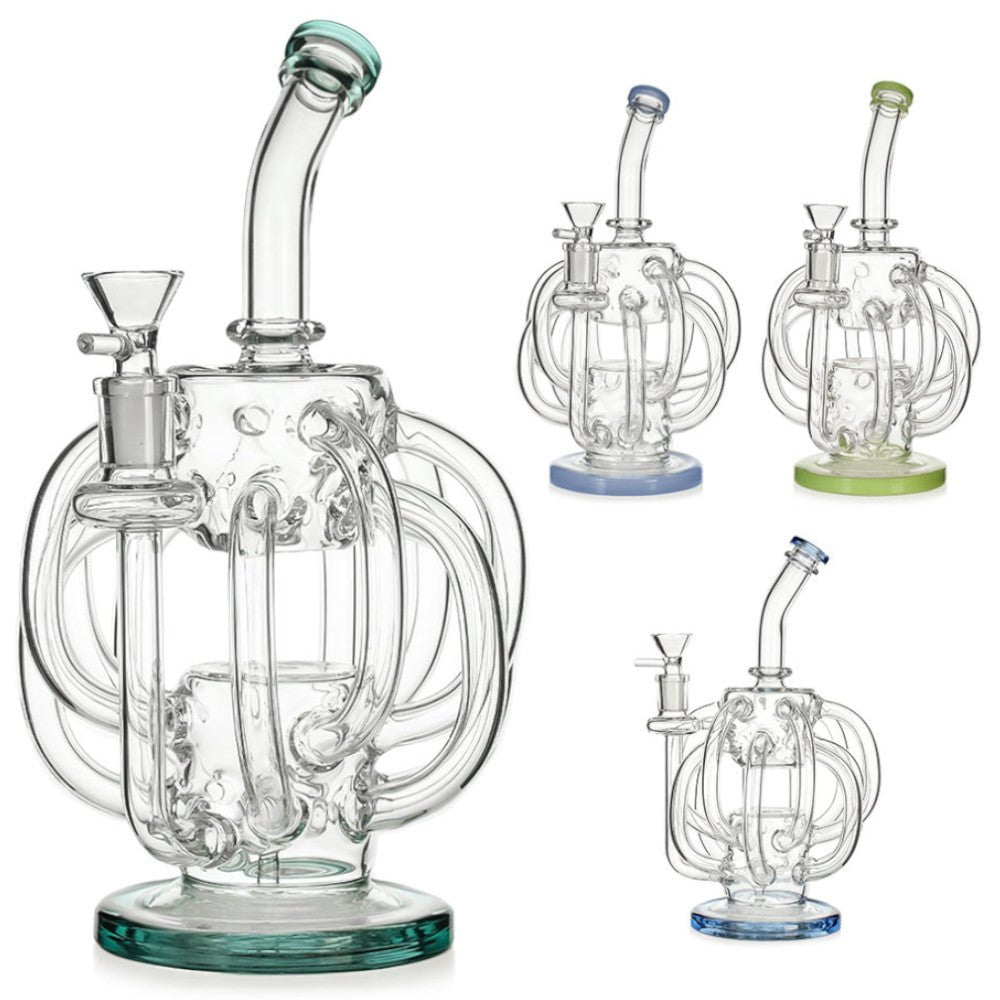 Fat Buddha Glass Bong Ultimate Recycler Bong
