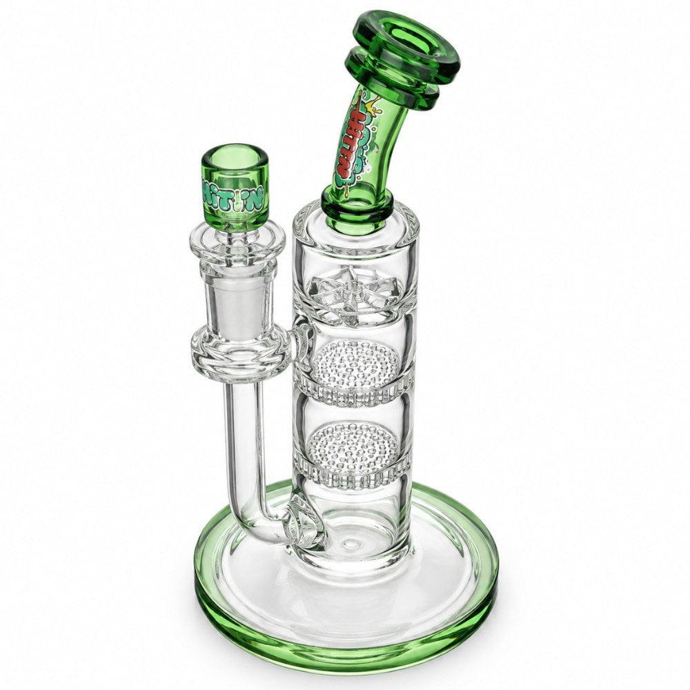 HITTN Bong Wide Base Triple Perc Bong