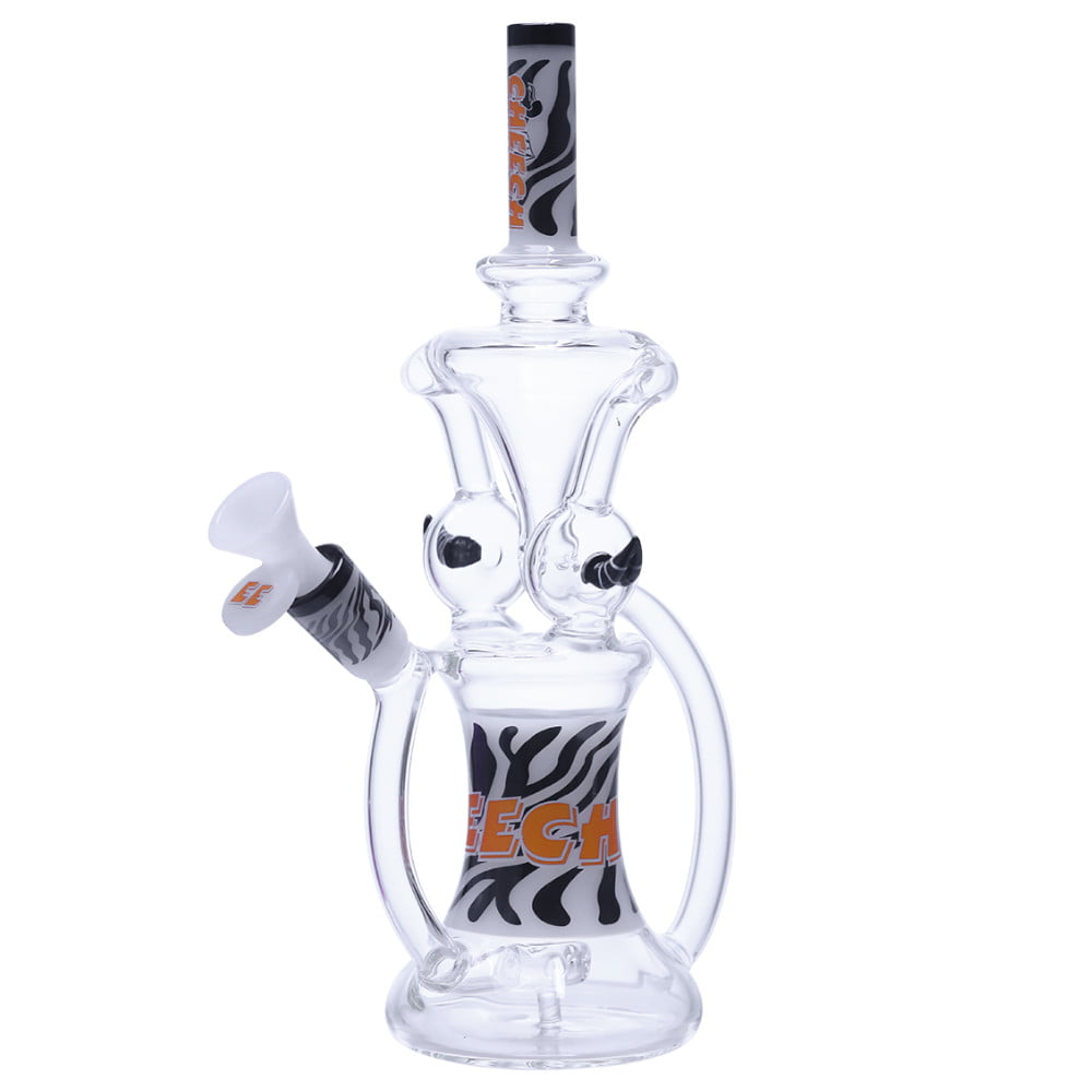 Cheech Glass Bong Zebra Recycler Bong