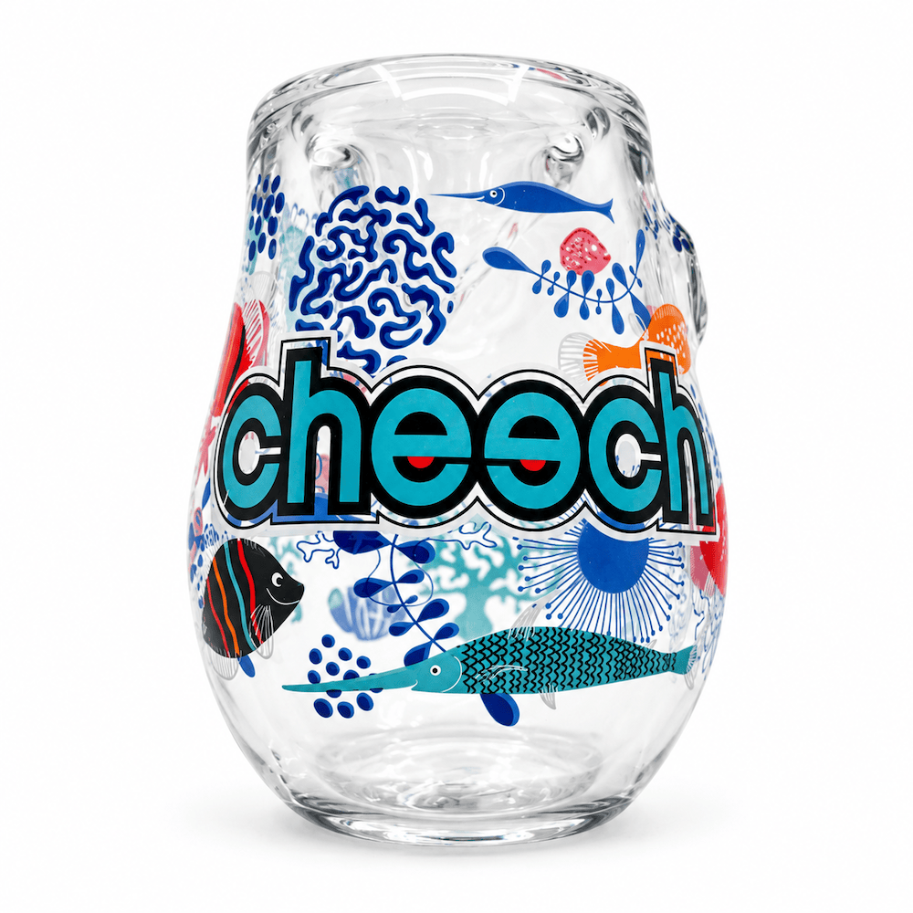 Cheech Glass Bubbler Under the Sea Pipe Set