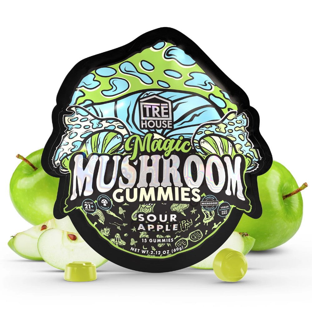 Tre House Consumable Sour Apple Mushroom Gummies