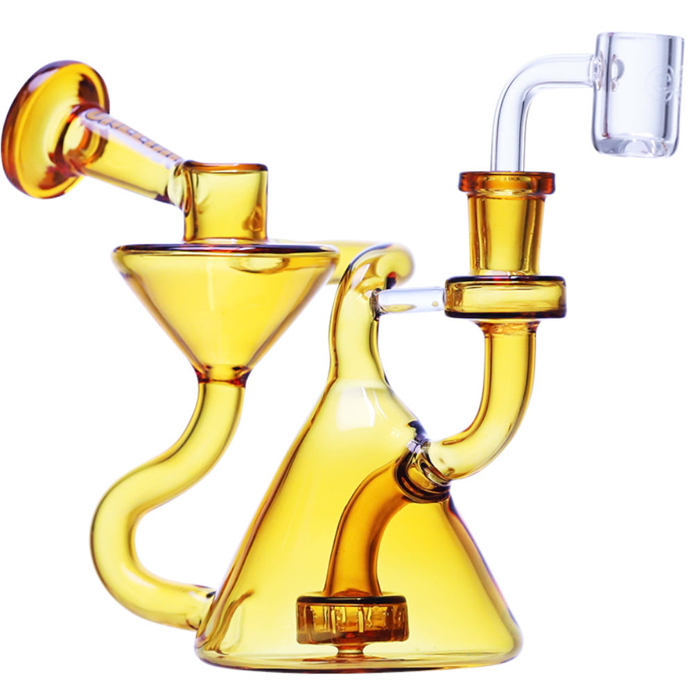 Cheech Glass Dab Rigs Gold Recycler Disc Dab Rig