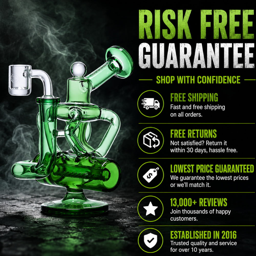 Cheech Glass Dab Rigs Mini Inline Recycler Dab Rig