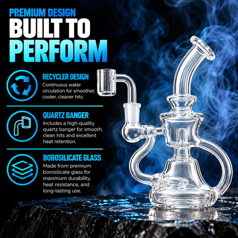 Fat Buddha Glass Dab Rigs Recycler Oil Rig