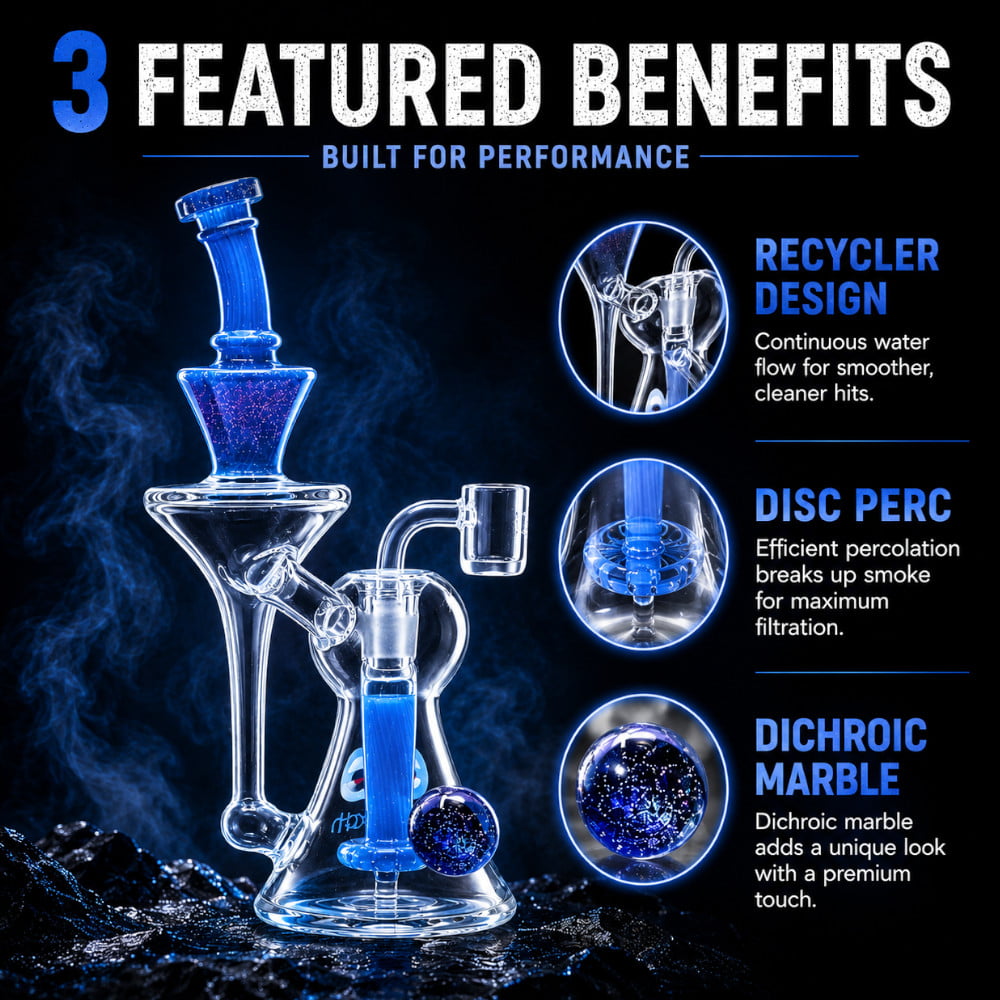 Cheech Glass Dab Rigs Sparkly Recycler Dab Rigs