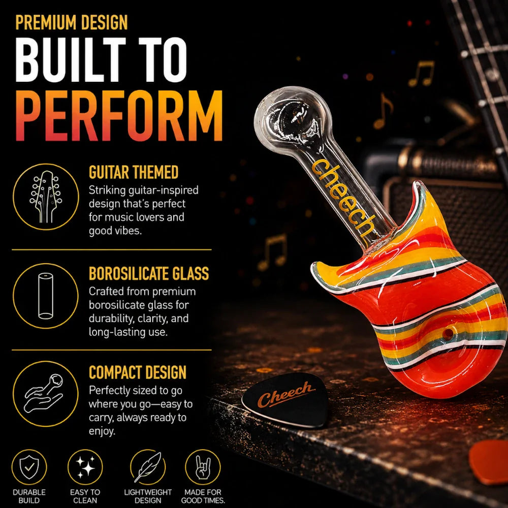 Fat Buddha Glass Guitar Pipe